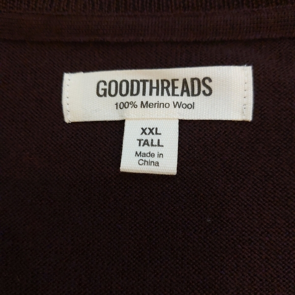 Goodthreads 100% merino wool men's sweater size XXL tall nwt - Picture 3 of 4